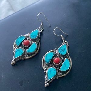 925 Sterling Silver and Gemstone Earrings